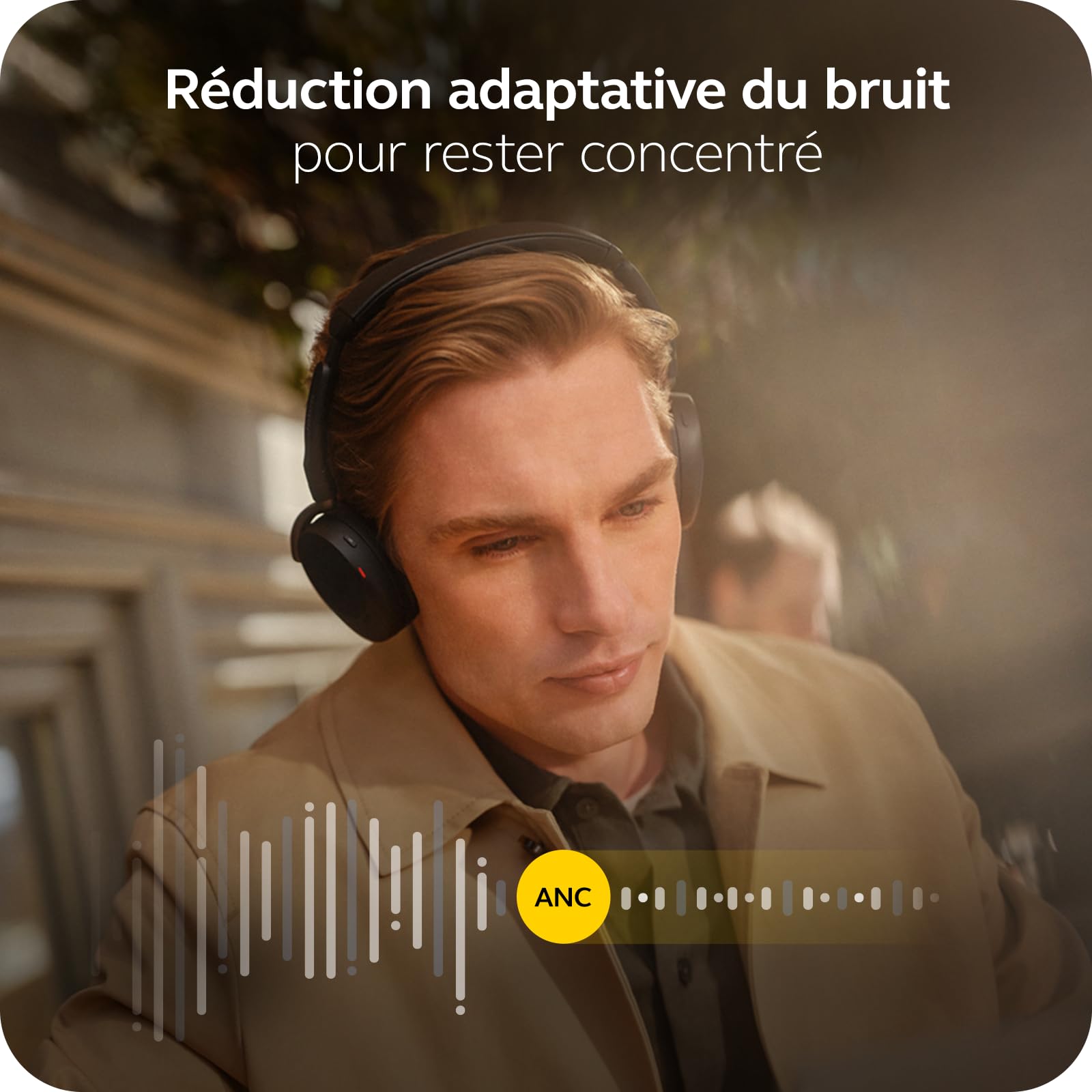 Jabra Casque Bluetooth sans Fil Evolve3 65 Flex avec Micro, UC, USB-C