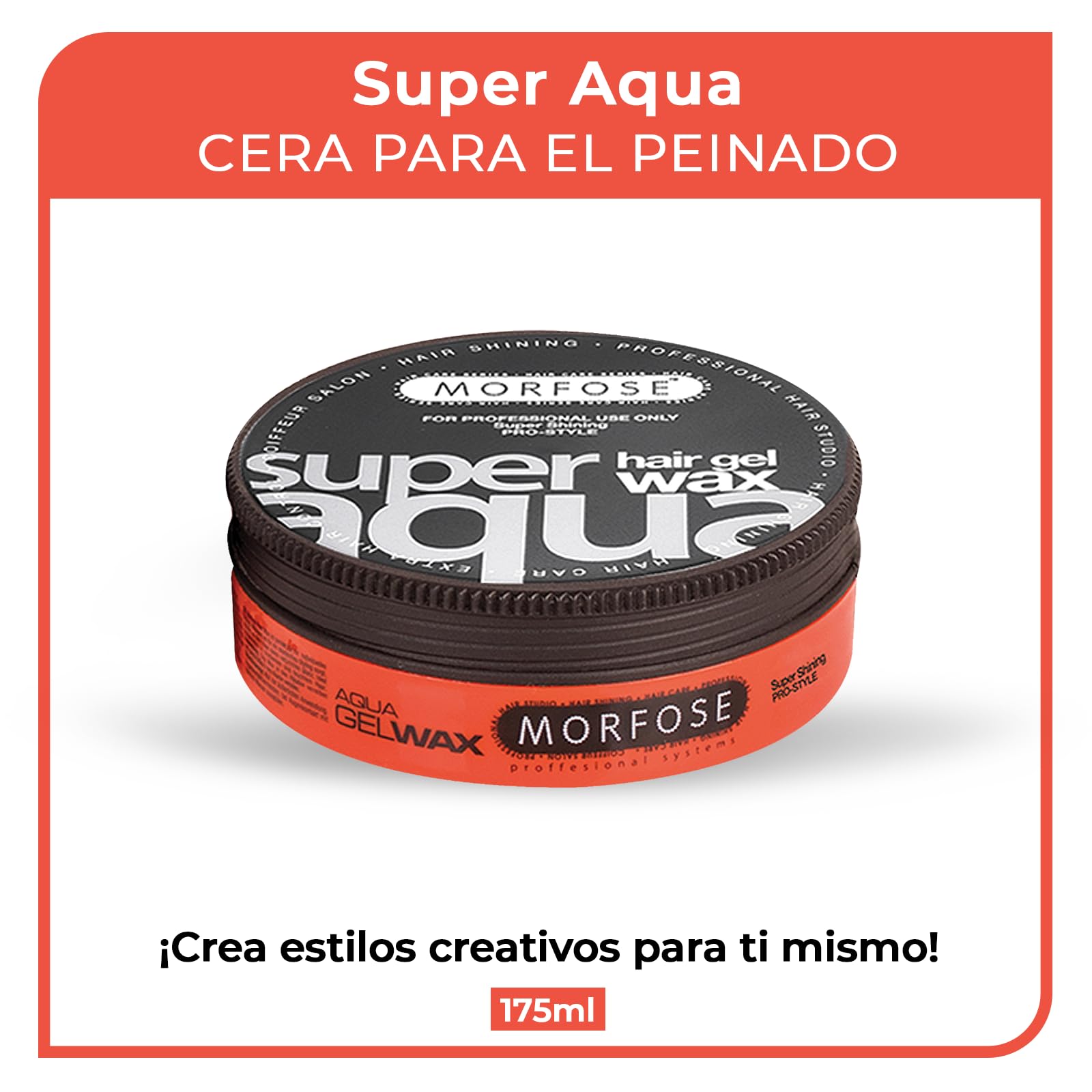 MORFOSE Aqua Hair Wax - 175 ml. Professional Hair Care For An Incredible Shine And Strong Hold by MORFOSE