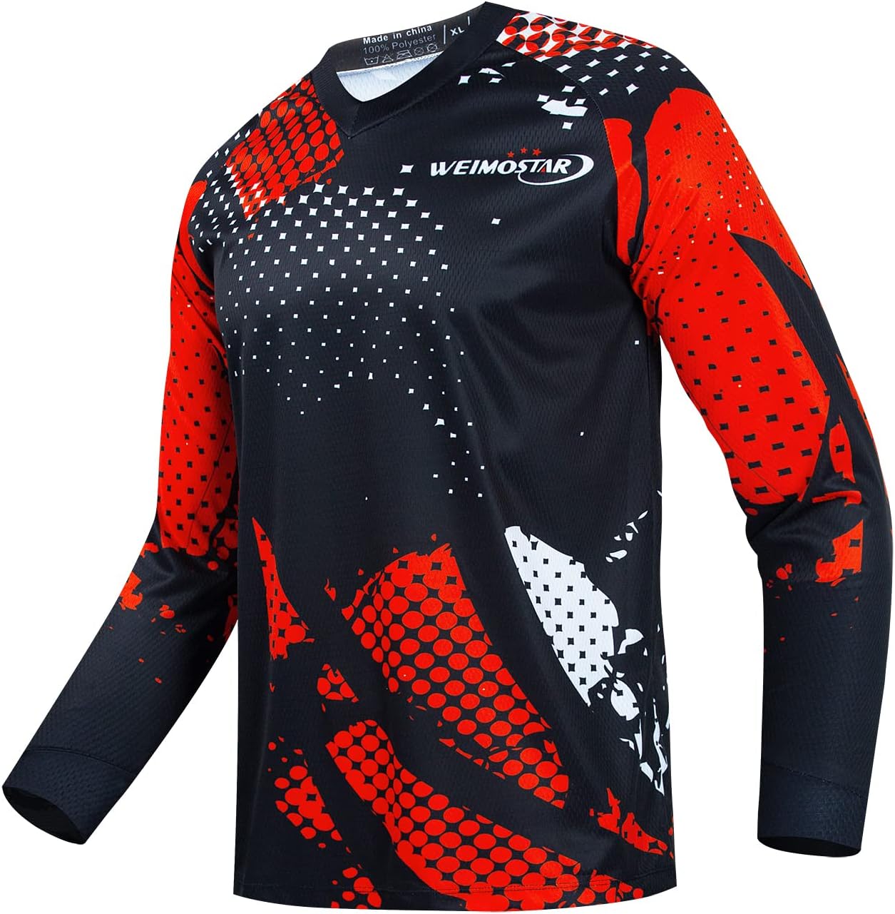 JPOJPODownhill Cycling Jersey Men's Racing Jersey Long Sleeve MTB Bicycle Clothing Bike Shirt Motorcycle S-4XL