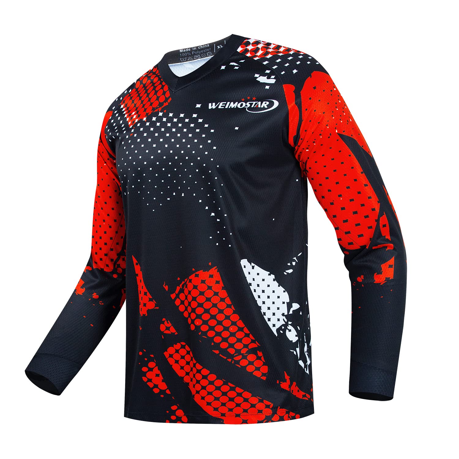 JPOJPODownhill Cycling Jersey Men's Racing Jersey Long Sleeve MTB Bicycle Clothing Bike Shirt Motorcycle S-4XL