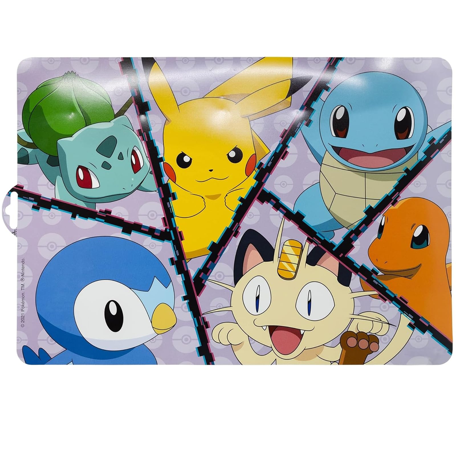 Licensed Placemat Assorted Pokémon Kids Placemat – 42cm Wipeable & Reusable Dining Table Mat, Non-Slip Printed Tableware for Mealtime, Great for Toddlers and Young Children