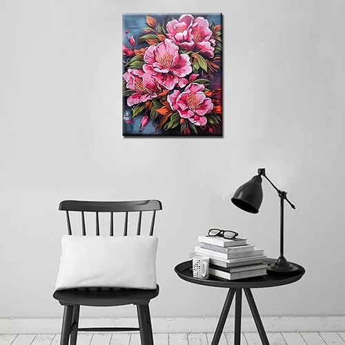 Miniatura 4 de Flores románticas de camelia, pintura por números para adultos, graffiti, arte callejero, pintura al óleo digital, minimalismo acrílico, kit de