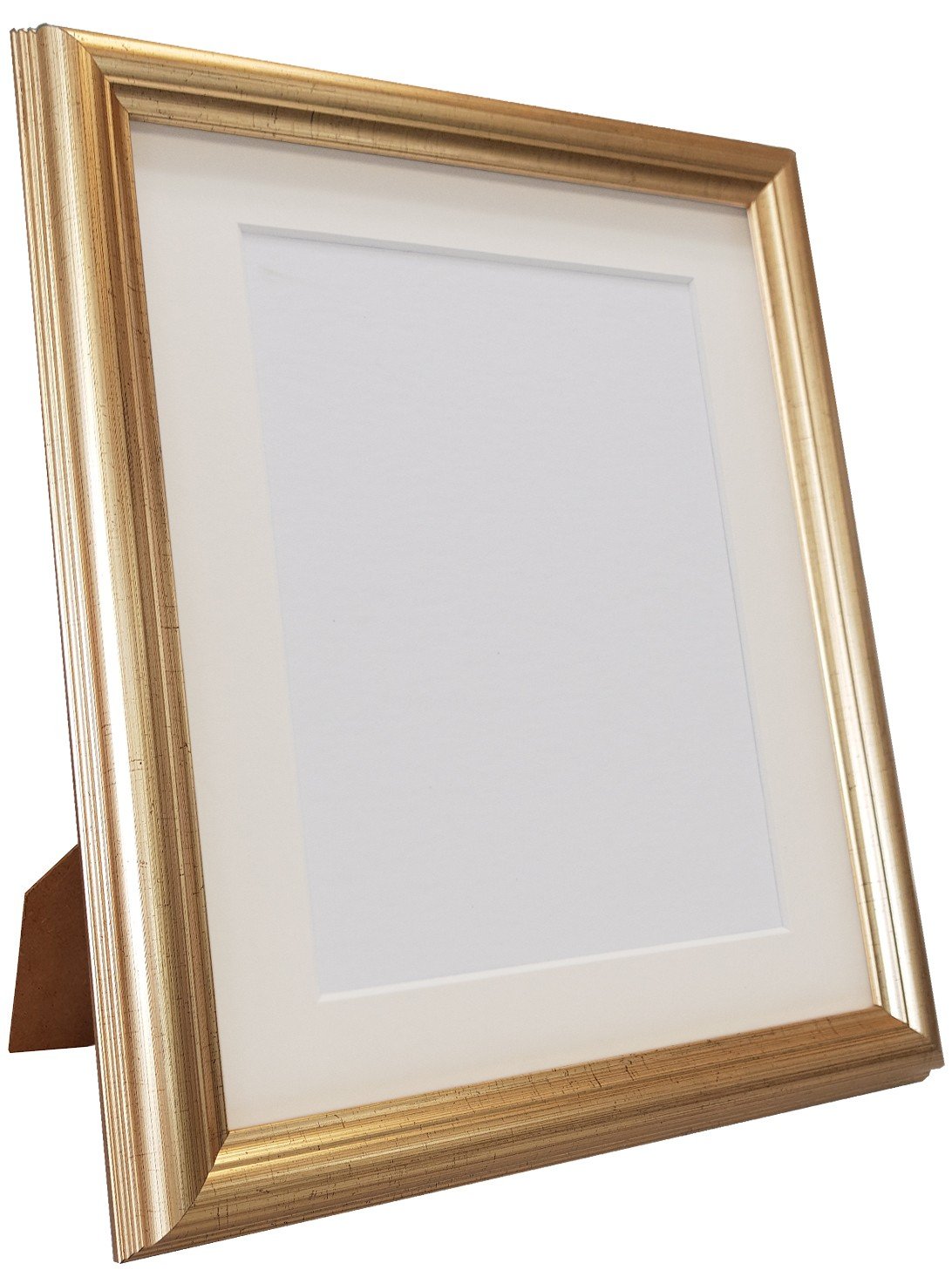 Frames By Post Ivory Mount 48 Gold Picture Photo Frame With 10 X 8 Image Size 8 X 6