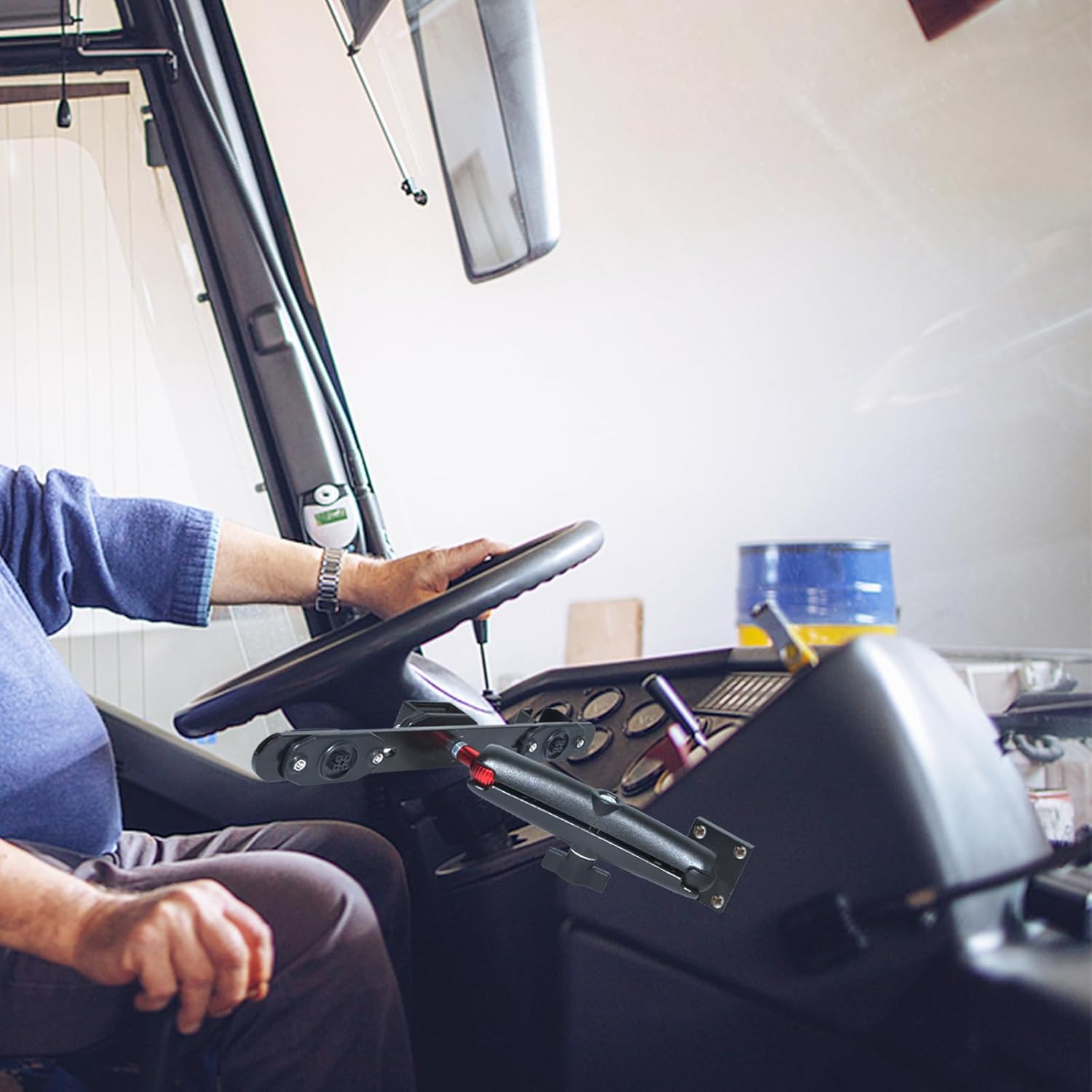 Universal Walkie-Talkie and Microphone Holder, CB Mic Handheld Radio Bracket with Adhesive Back and Pre Drill Holes with Self-Tapping Screw for Baofeng Kenwood Quansheng Cobra Radio