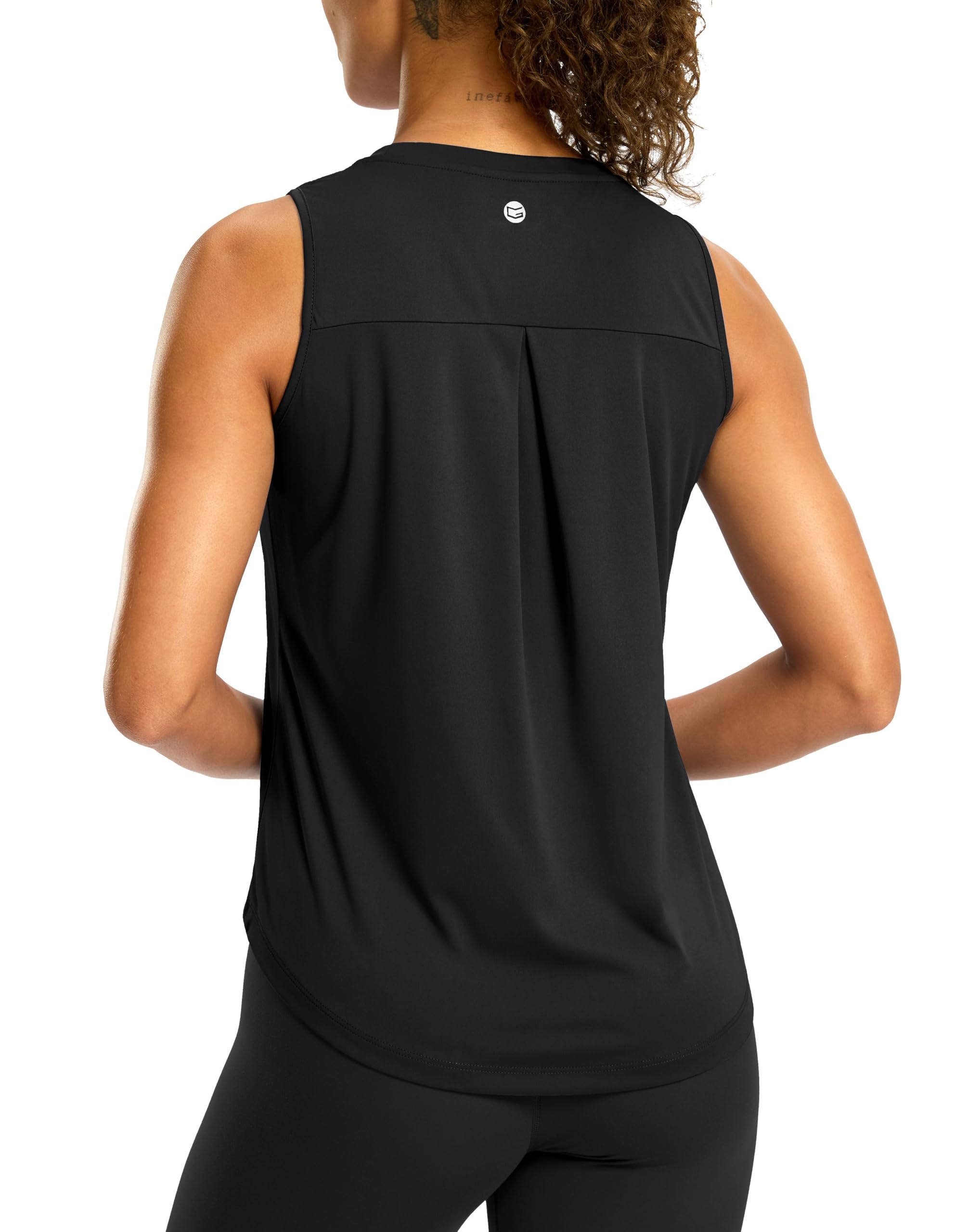 G Gradual Workout Tank Top for Women Sleeveless Athletic Yoga Tops High Neck Quick Dry Running Tennis Sports Shirts for Women