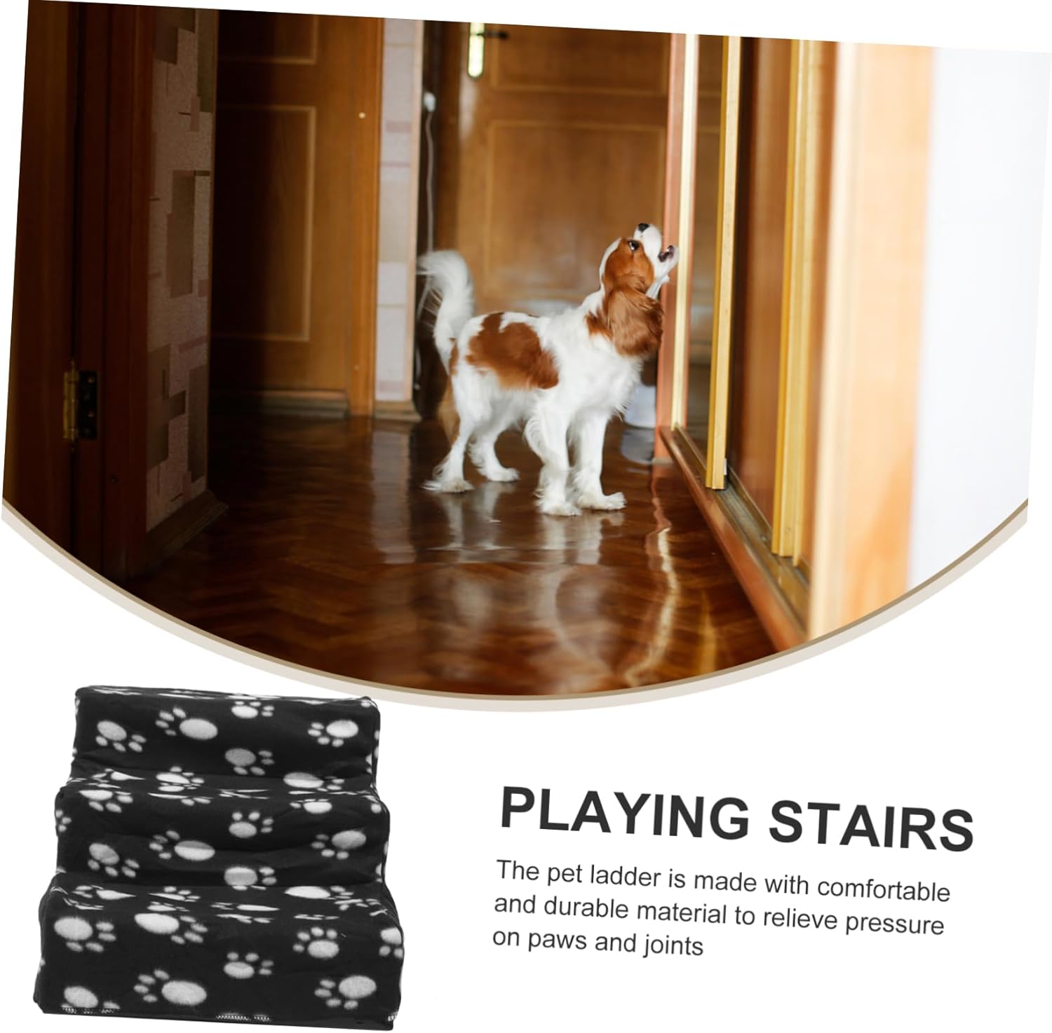 Healifty Non Slip Puppy Stairs for Dogs and Cats Indoor Pet Ladder with Sturdy Design for Sofa Bed and Chair Climbing Easy Installation and Storage for Elder Pets and Puppies