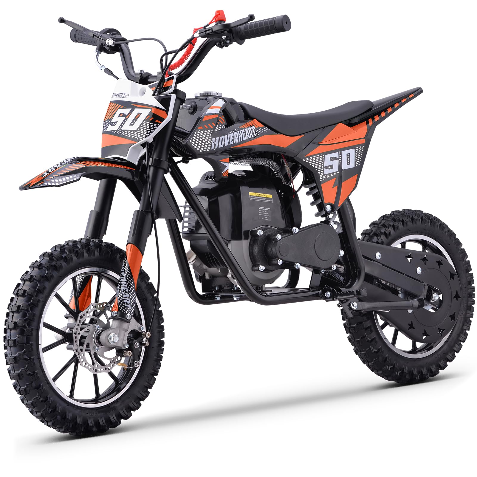 Gas Dirt Bike, Kids Dirt Bike, 40cc 4-Stroke Gas Powered Kids Motorcycle with Mountain Tire, Suspensions, 19Mph Disc Brakes Mini Bike, NO Oil Mix Required