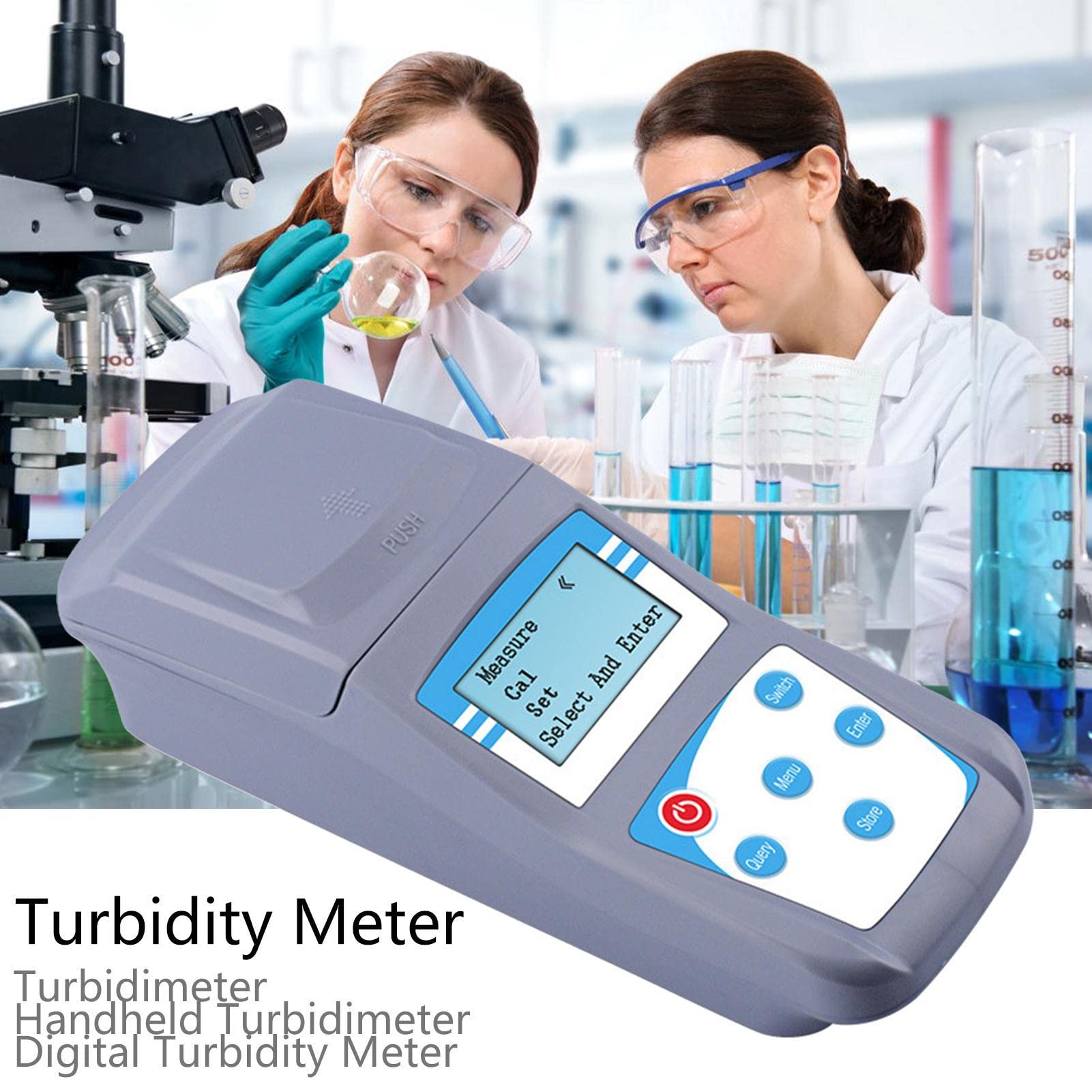 Medidor De Turbidez Digital, Turbidímetro De Alta Precisión ABS De 500 G, Medidor De Turbidez Electrónico con Pantalla LED, Analizador De Turbidez para Piscinas, Industria Alimentaria, Laboratorio