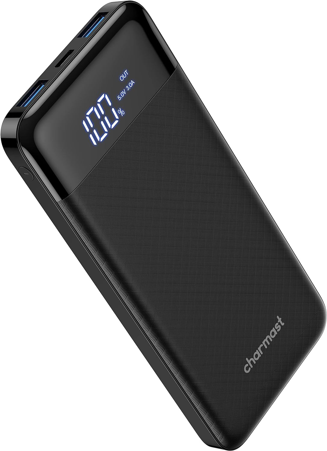 Power Bank 10400mAh, USB C Caricabatterie Portatile con LED Digitale Display Batteria Esterna Portatile con 2 ingressi e 3 uscite da 5V/3A per Huawei Xiaomi Smartphone.(Nero)