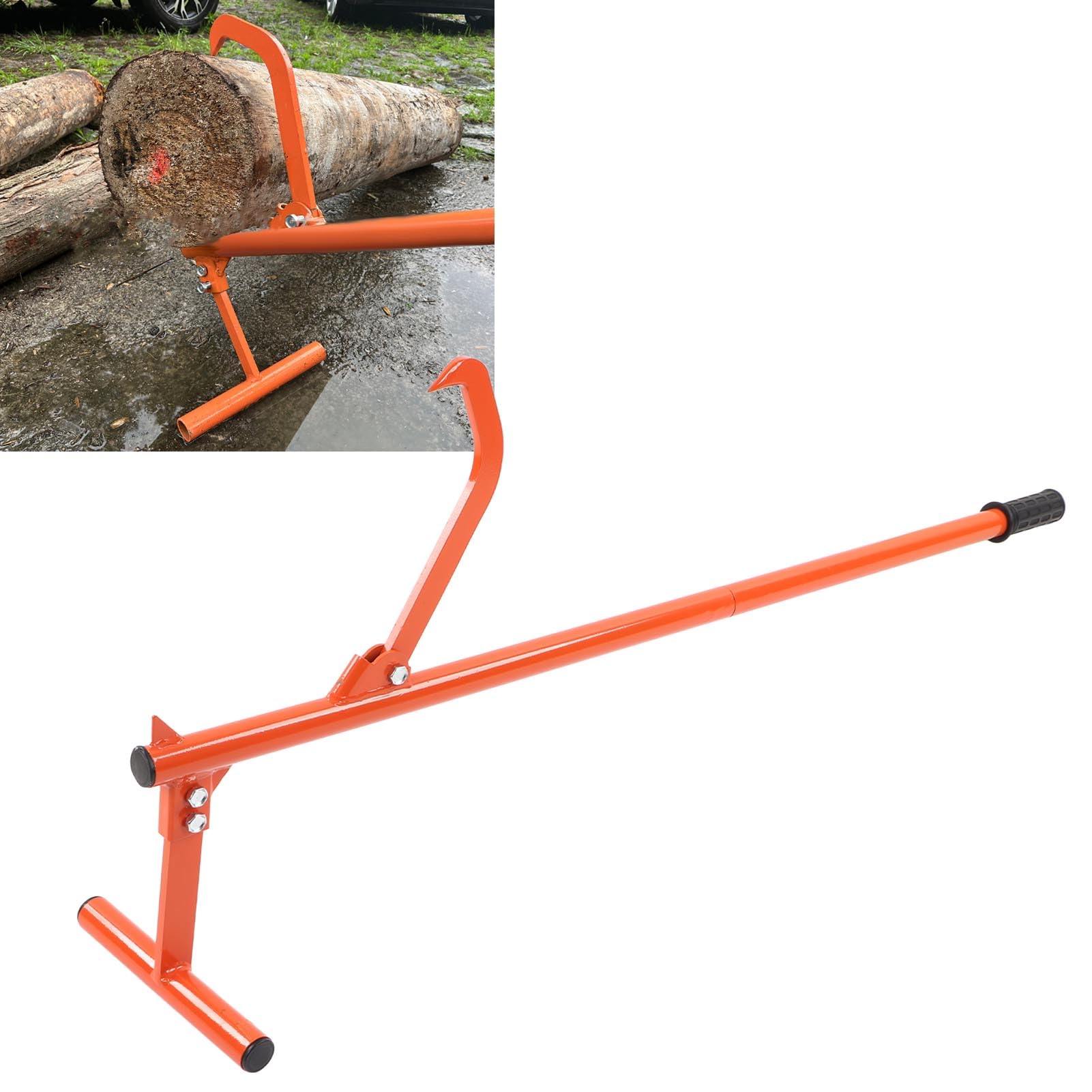 Strumento per Sollevare Tronchi, Robusto e Durevole, Solleva Tronchi Pesanti con facilità, Previene gli Scavi della Motosega, Design Ergonomico, Materiale in Acciaio di Alta