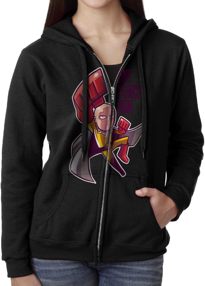 One Punch Man Saitama Heroes Zip Up Sweatshirt Women