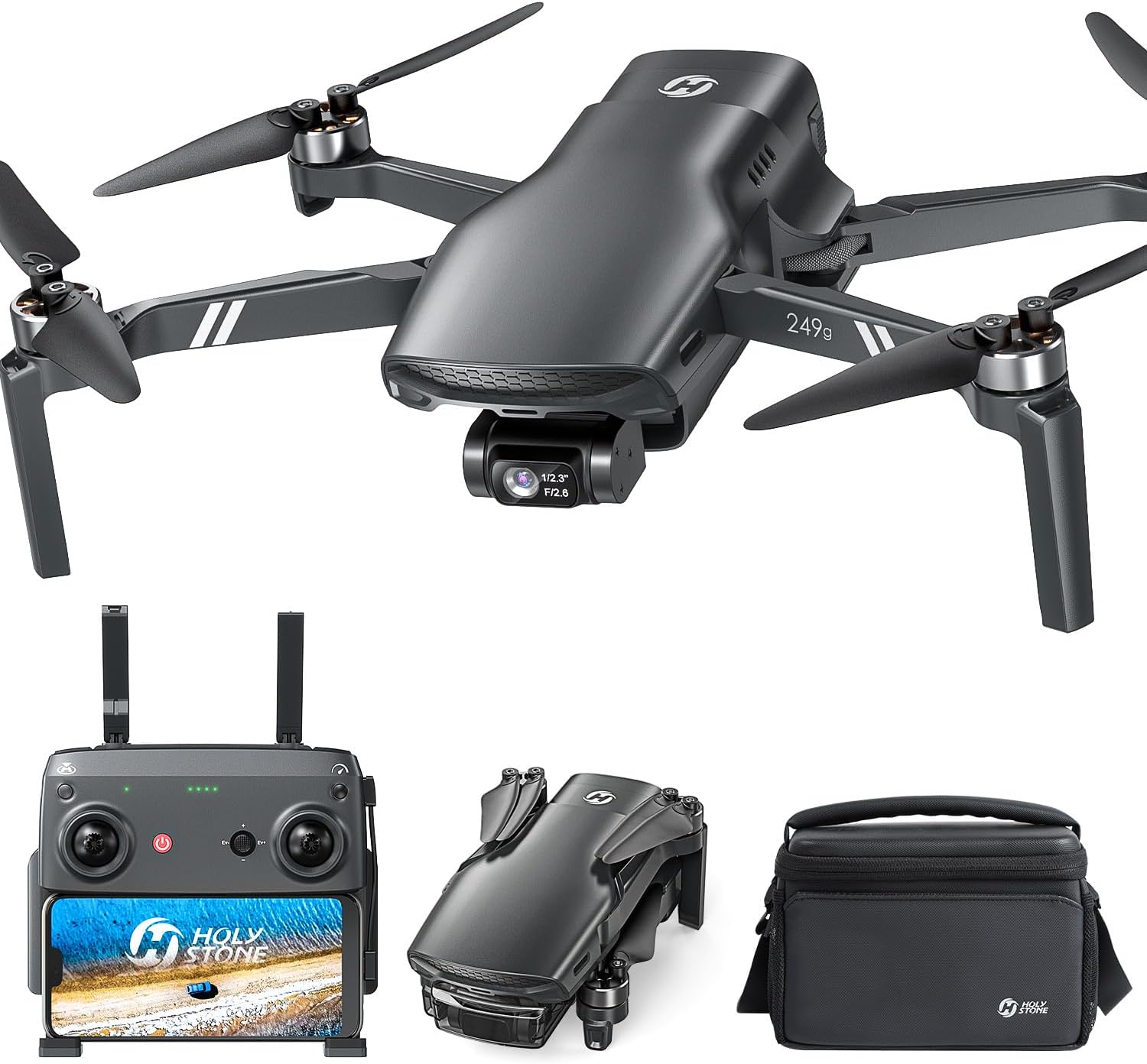 Holy Stone HS900 Drone with Camera for Adults, 3-Axis Gimbal, 8K Photo, 4K/30FPS Video, 20000Ft Transmission, AI Follow Me, Smart Return, QuickShots, Beginner-Friendly