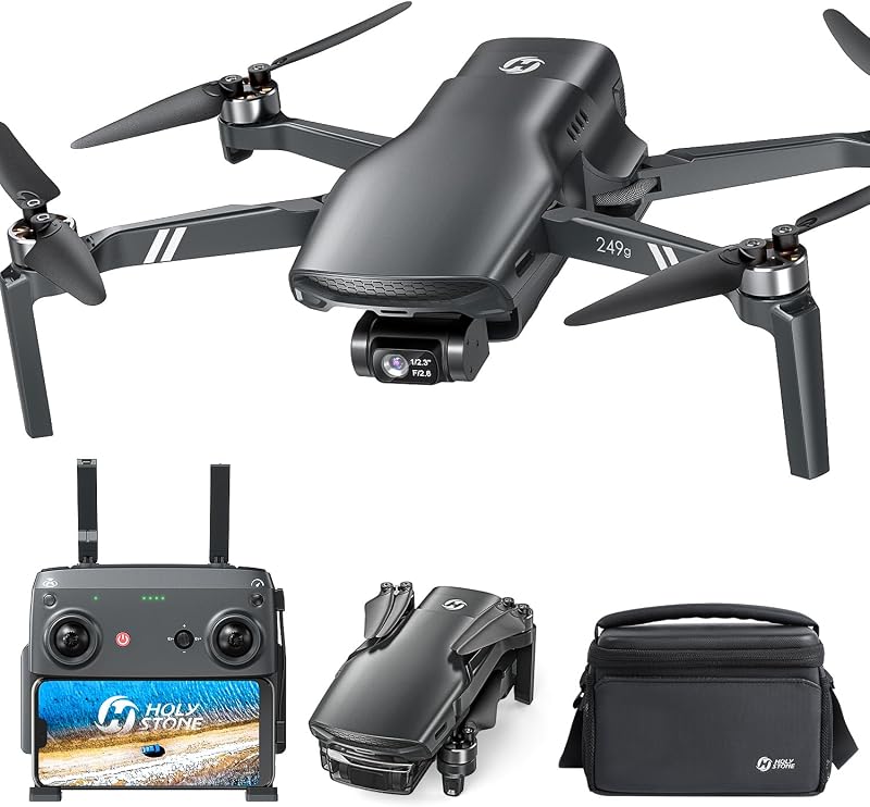 Holy Stone HS900 Drón 4K Kamerával – 3 Tengelyes Stabilizátor, 48MP Fotó, 6 km Átviteli Távolság, 30 Perc Repülési Idő, 249g, C0