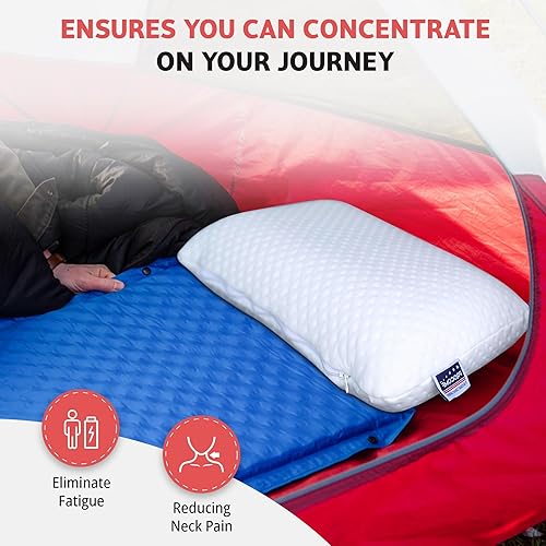 Miniatura 8 de VISCO LOVE ProComf Travel and Camping MateBebéNiñosAdolescentesAdulto Almohada de espuma viscoelástica blanco