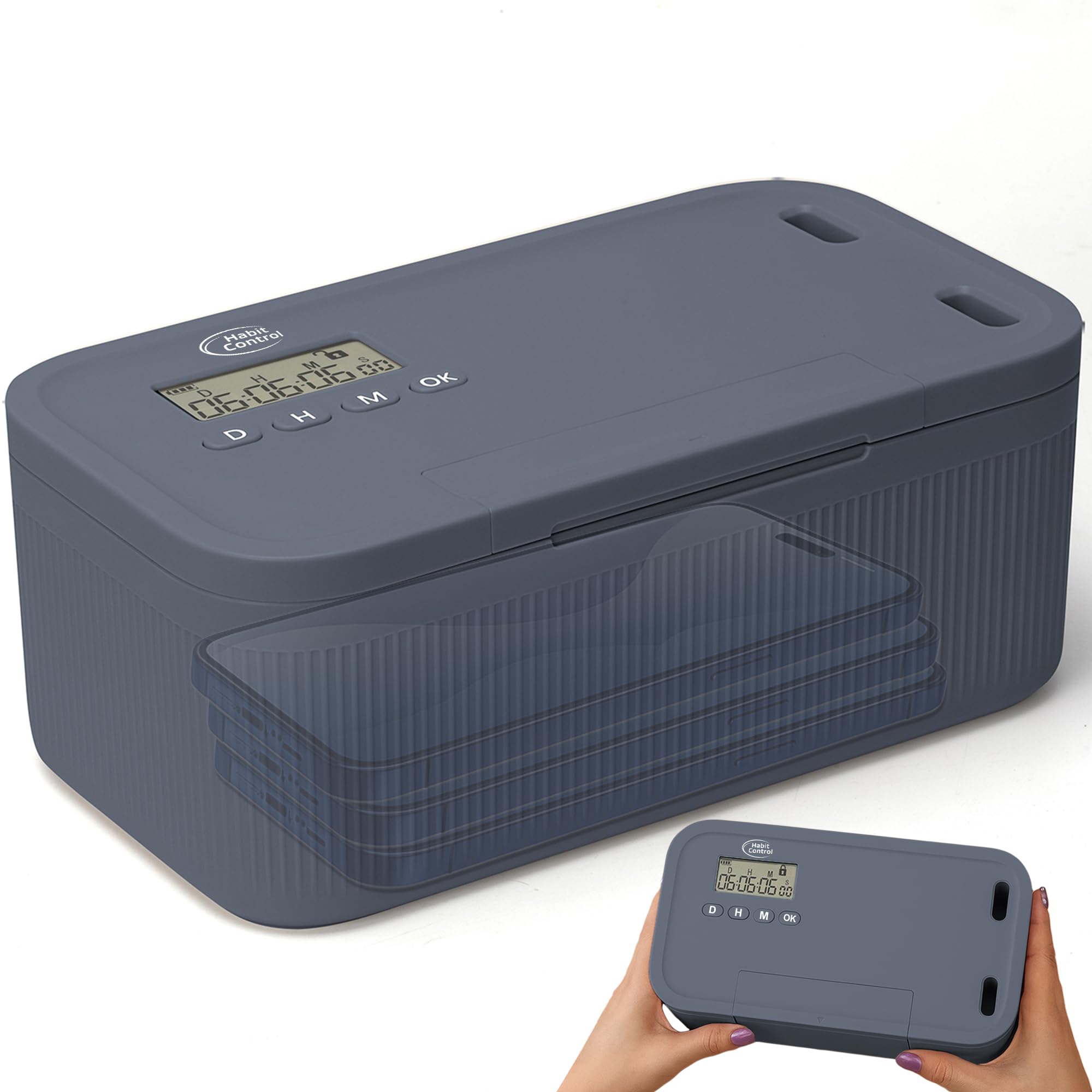 Caja de bloqueo temporizada, desenchufa de teléfonos celulares, videojuegos, redes sociales, aperitivos, distracciones, modo de bloqueo simple o temporizador, temporizador máximo de 30