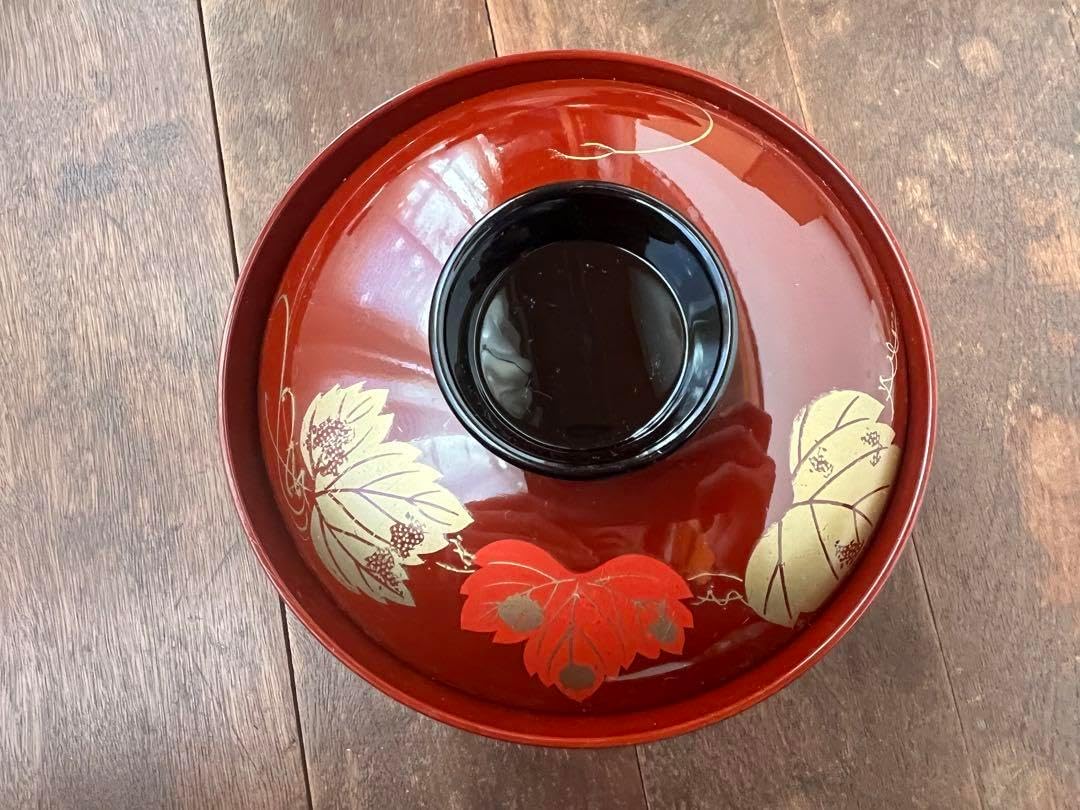 平安象彦 小吸物膳 五客揃朱塗 菊蒔絵 会席膳 木製 共布共箱付 2026年