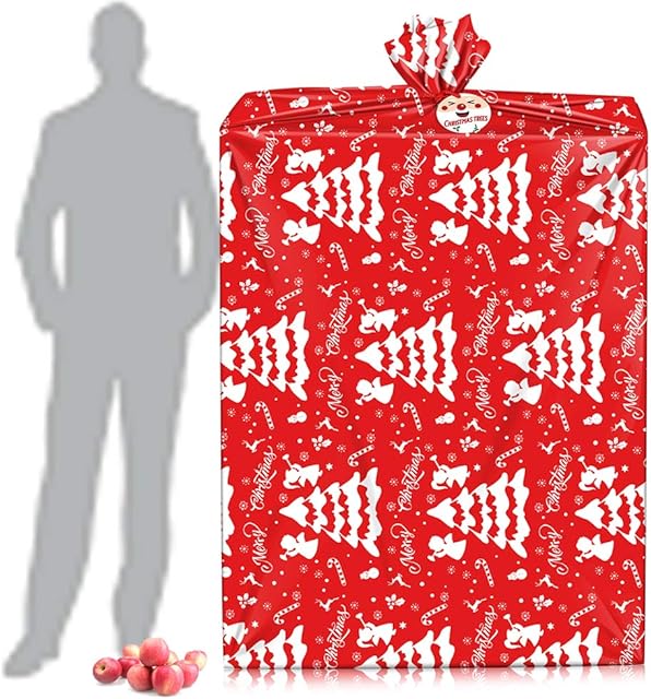 VEYLIN Extra Large Xmas Gift Bags, Christmas Bike/Bicycle Sack Present Wrapping Decoration (71 x 59 Inches)