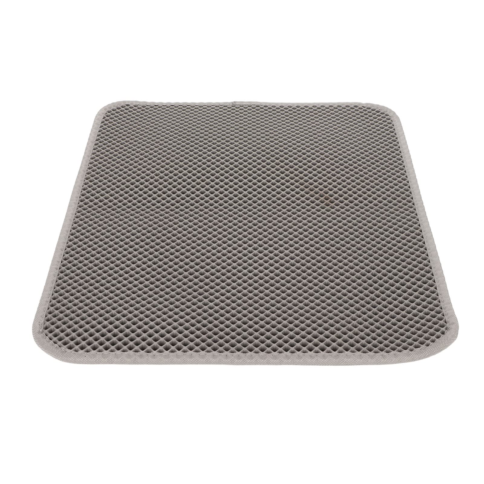 Tappetino per Lettiera per Gatti Tappetino per Lettiera Impermeabile in Eva a Doppio Strato di Grandi Dimensioni per Gattini 1 unità (Gray)