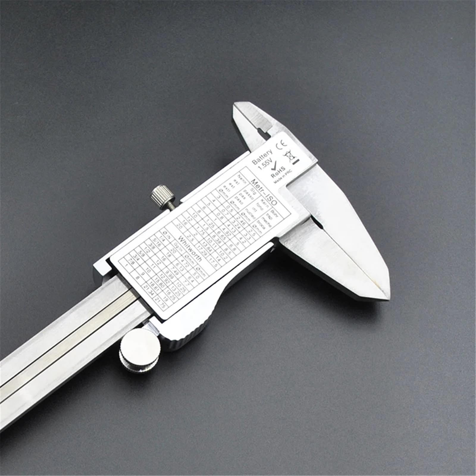 Calibrador Digital de Acero Inoxidable de Alta precisión de 150 mm en Pulgadas y mm for medir Herramientas de rodamientos(Stainless Caliper)