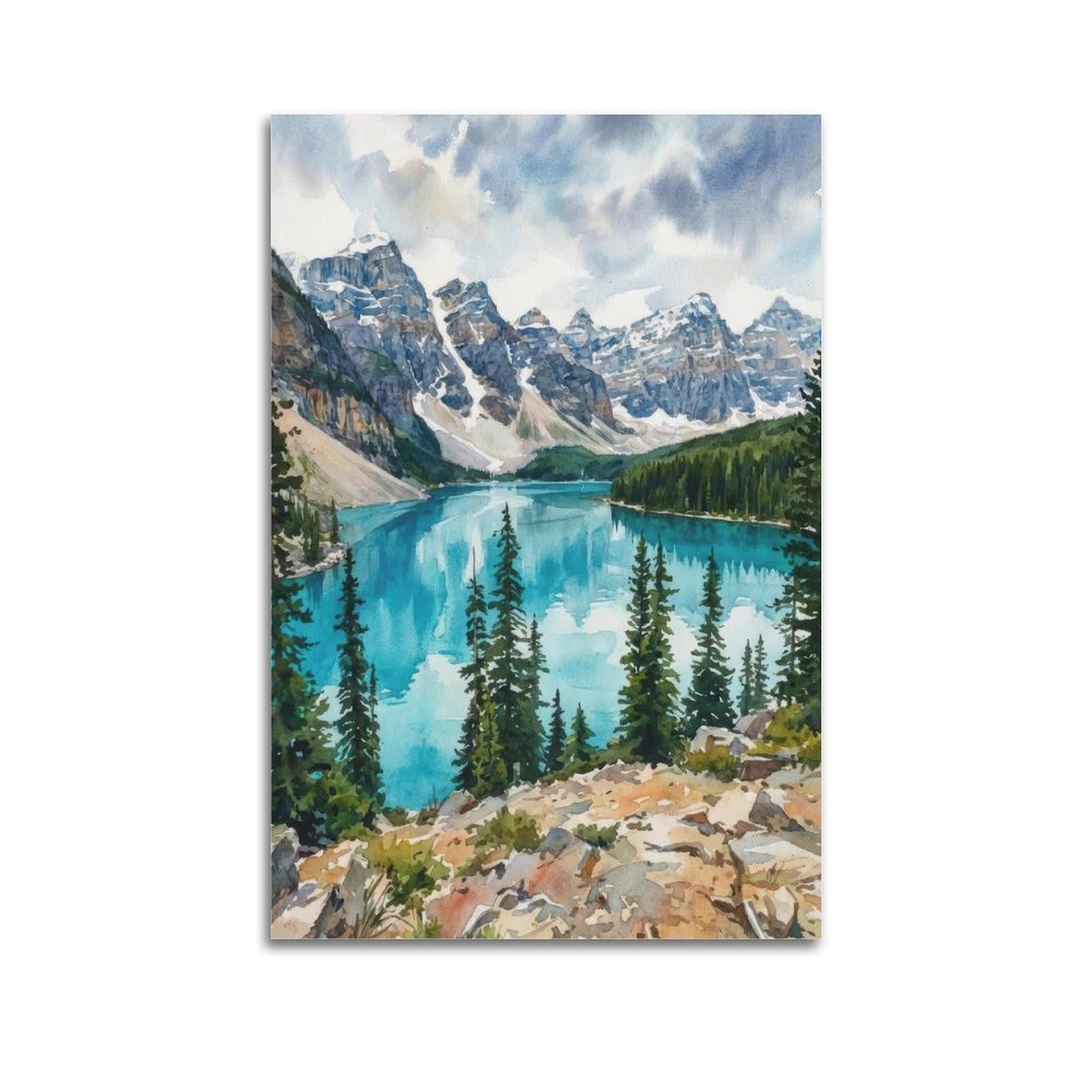 xiaoxiaoshen Banff National Park Canada Mountain Landscape Gift for Scenic01 Canvas Poster Wall Art Prints Room Aesthetic Murals Bedroom And Living Decorations 20x30inch(50x75cm)