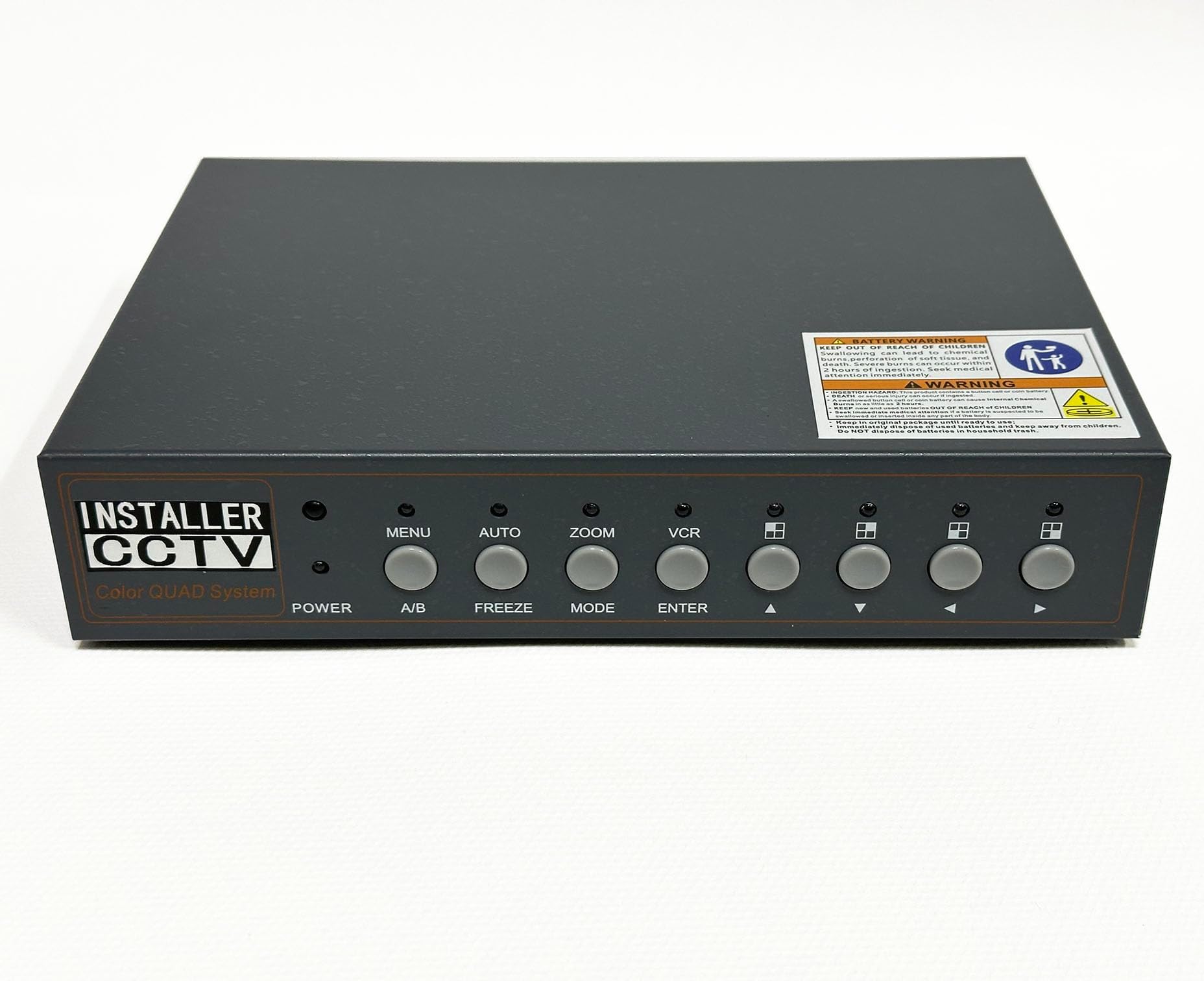 Video Quad Color 4CH Multiplexer 2 BNC Output with Remote Control and Free 1Amp Power Adapter…