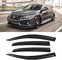 Vista 255 de Visera de ventana para Chevy Silverado 1500/GMC Sierra 1500/Avalanche/Suburban Crew Cab 2007-2013, protectores de lluvia, deflector de ventilación