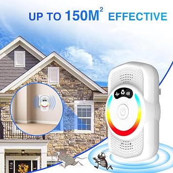 Indoor Ultrasonic Pest Repeller, 4PCS Plug In Mouse Repeller, Effective Pest Repeller for Mice, Rats, Spiders, Cockroaches - Radiation Free