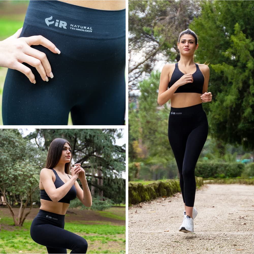 Fir Leggings Negros Tecnología Unisex, Tejido Micromasajeador, Mejora la Circulación y Alivia el Estrés