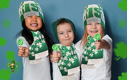 Miniatura 6 de Paletas de remolino del día de San Patricio, caja de recuerdos de fiesta, envueltas individualmente (paquete de 24)