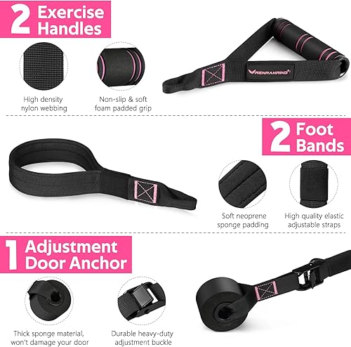 Miniatura 3 de Kit de barra de pilates con bandas de resistencia, barra multifuncional de yoga y pilates con hebilla de ajuste de metal resistente para mujeres y