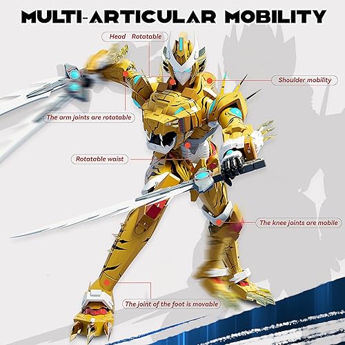 Miniatura 8 de STOULKD Animal que se transforma en leopardo robot de juguete con figura de acción de tigre, robot de deformación para niños y niñas de 6 a 12 años