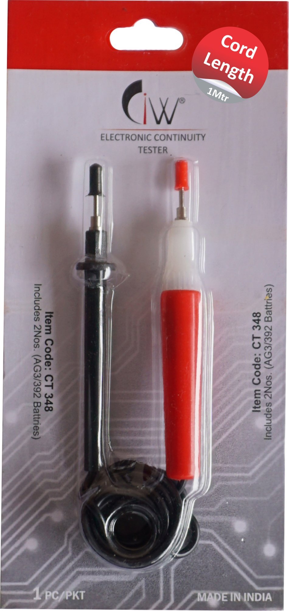 CiW Plastic 1 m Wire Continuity Tester (Red and Black) (B074Z85GWW) Amazon Price History, Amazon Price Tracker