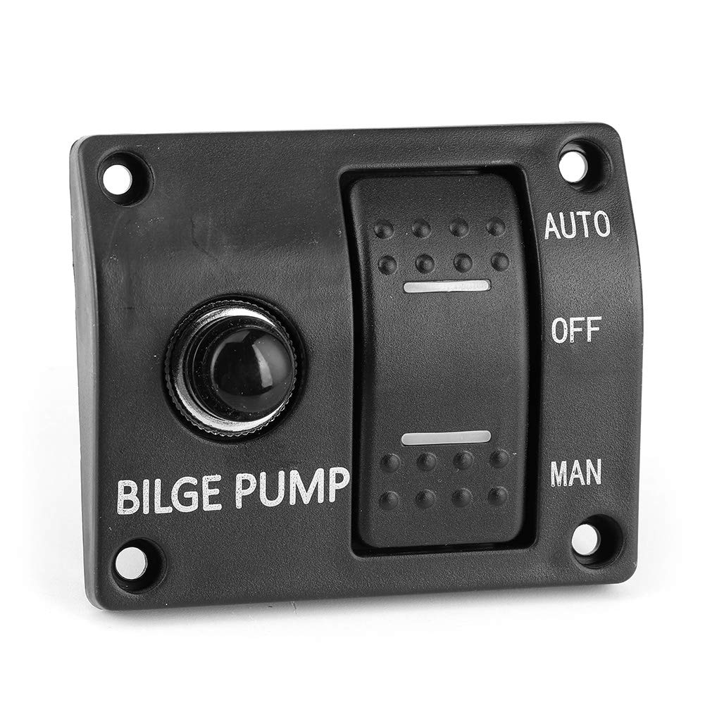 Interruptor basculante para Barco de 3 vías, Interruptor de Bomba de achique con indicador LED, disyuntor Integrado de 15 A