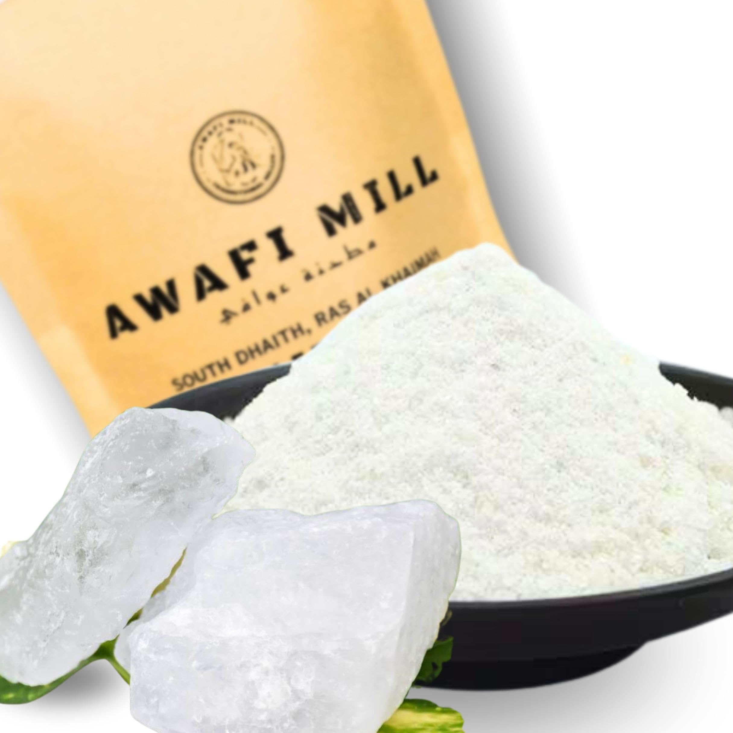 AWAFI MILL White Alum Powder (مسحوق الشبة الأبيض) | 100% Natural | Freshly Grinded (Pack Of (2 KiloGram) Powder)