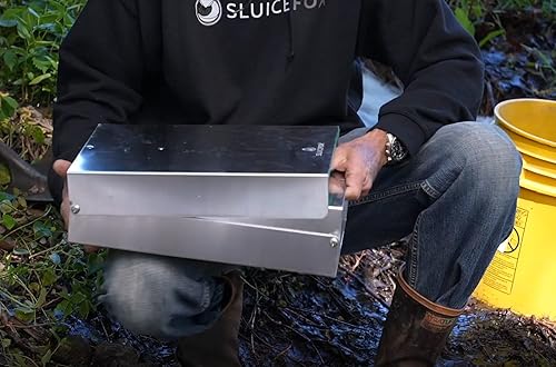 Miniatura 4 de Caja de esclusa para minería de oro Esclusa de prospección de oro de 50 pulgadas caja plegable de aluminio con musgo de mineros caja de oro grande