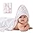 Viviland Baby Towels and Wash Cloths Set - Hooded Towels, Face Towels, Burp Cloths or Wipes - Absorbent Bath Towels - 6-Pack, Size 28 x 28 Inch (Pink Unicorn)