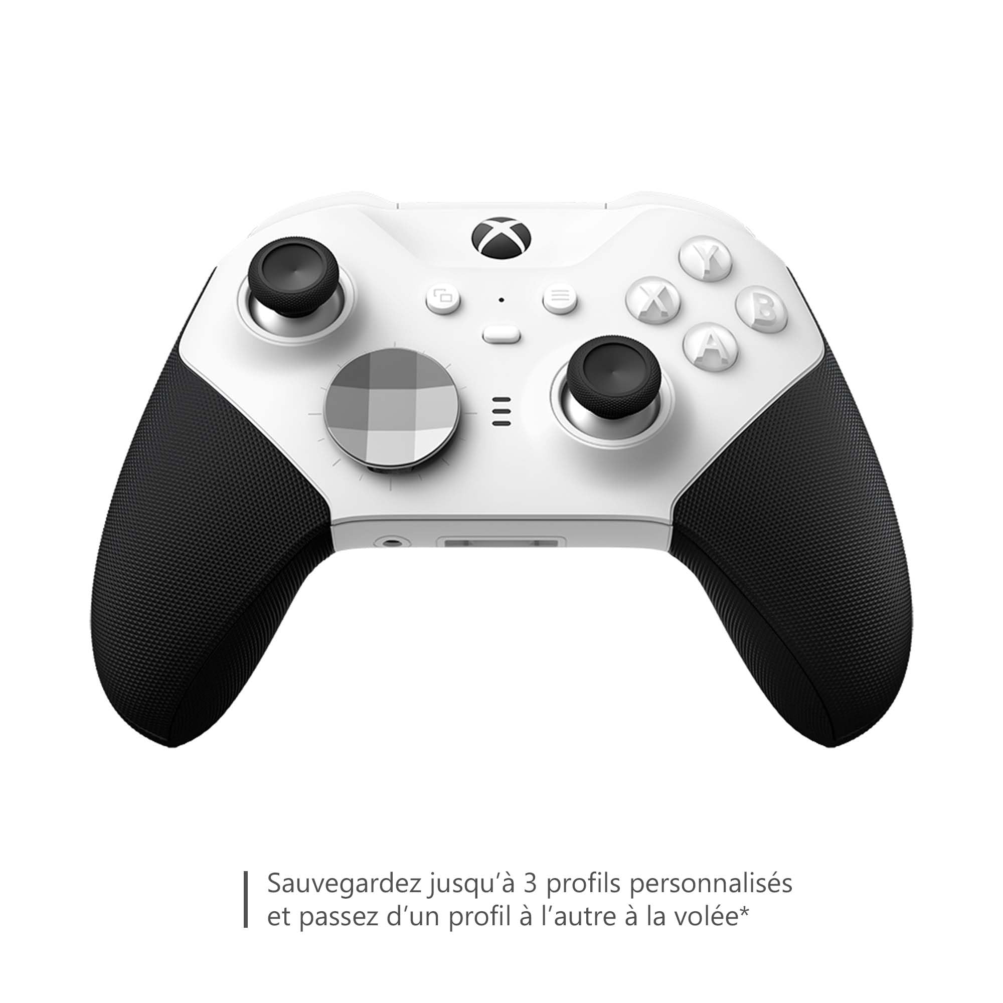Xbox Manette sans Fil - Elite Series 2 – Core (Blanc) Series X, Series S, One, Windows 10 & 11, Android et iOS