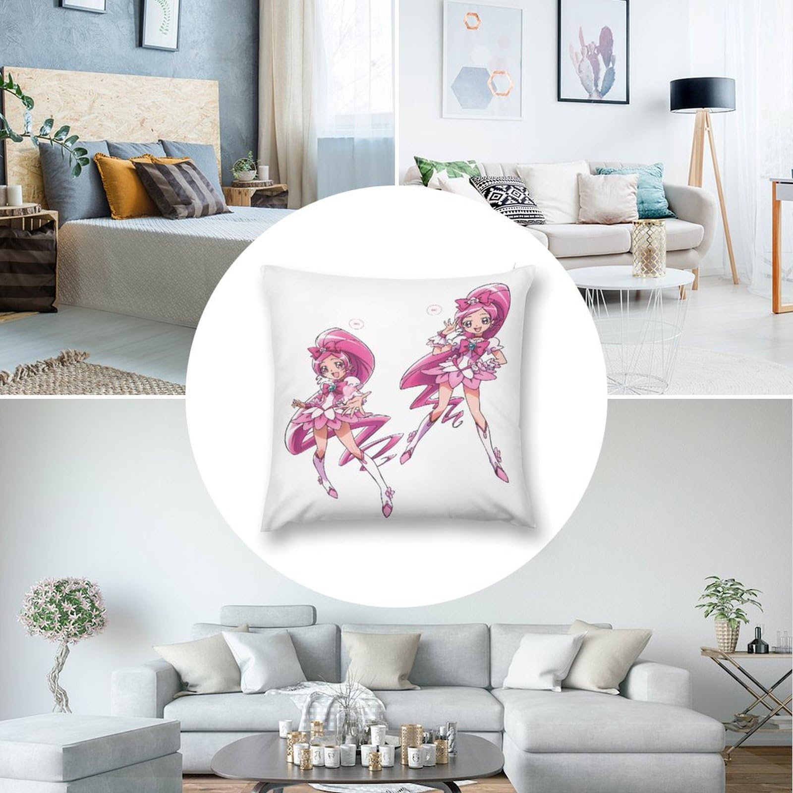 Amazon｜ハートキャッチプリキュア!ファッション両面印刷枕カバー