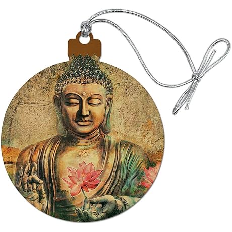 Buddha Pink Lotus Christmas Tree Holiday Ornament