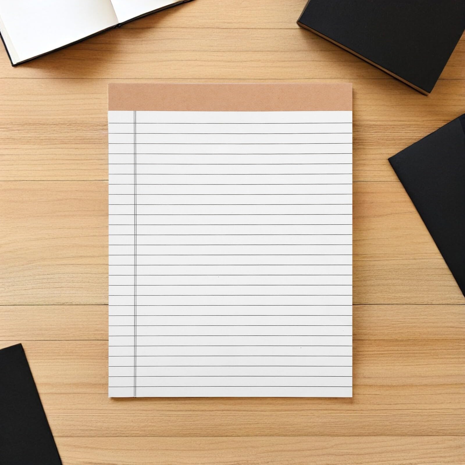 5 Pezzi Blocco Note Legale Bianco a Righe 203X280Mm, Set 5 Pezzi Perforati Strappabili, Quaderno Carta Spessa per Appunti Ufficio, Scuola e Lavoro
