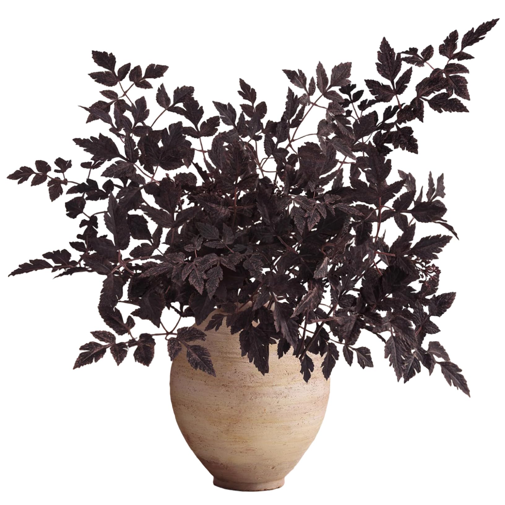 Bemonew Dusty Plum Stems, Artificial Branches for Vase Fillers Set of 6, 18 Inch Faux Fall Leaf Decor Easy to Bend for Wreaths, Wall Decorating