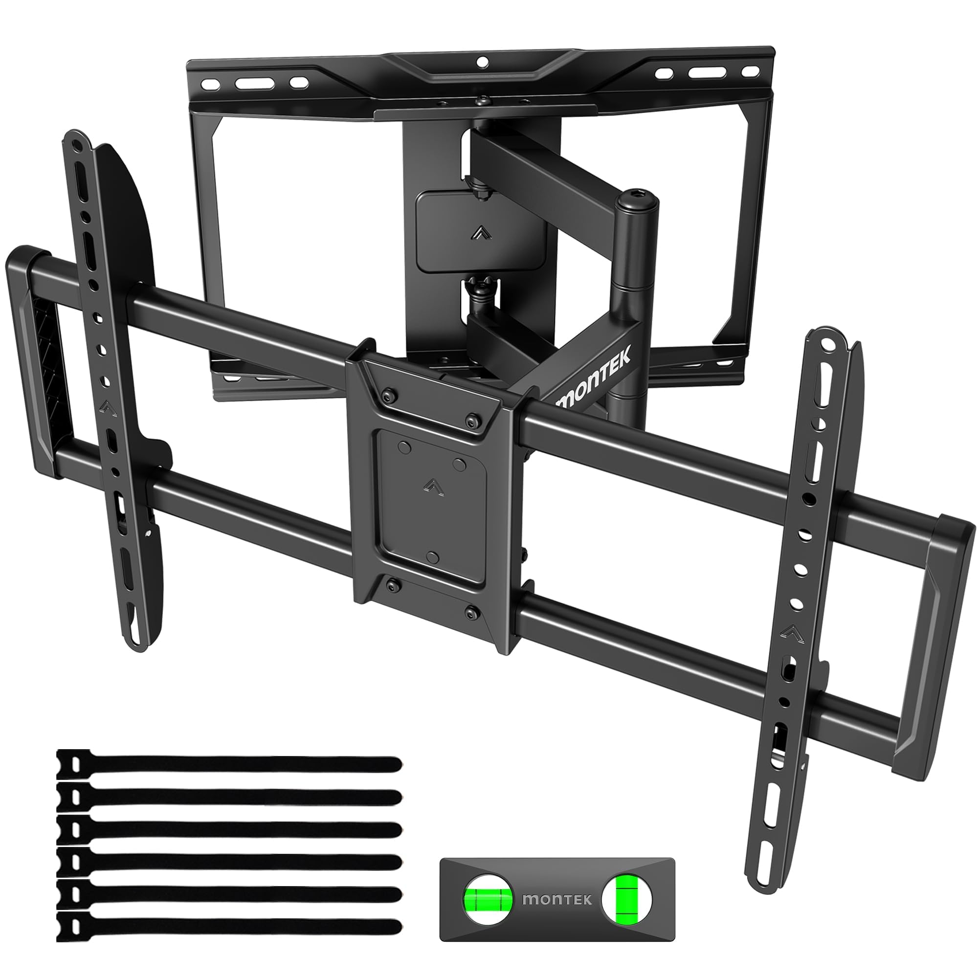 monTEK Vollbewegliche TV Wandhalterung für 37-84 Zoll Fernseher bis 50 kg, Schwenkbar, Werkzeuglos Neigbar, Ausfahrbar TV Halterung, 4X Belastungstest Wandhalterung Fernseher, Max VESA 600x400mm