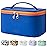 Meiyuuo Makeup Bag Large Cosmetic Bags for Women Girls Cute Travel Zipper Pouch Toiletry Organizer for Beauty Essentials Waterproof (Navy Blue)