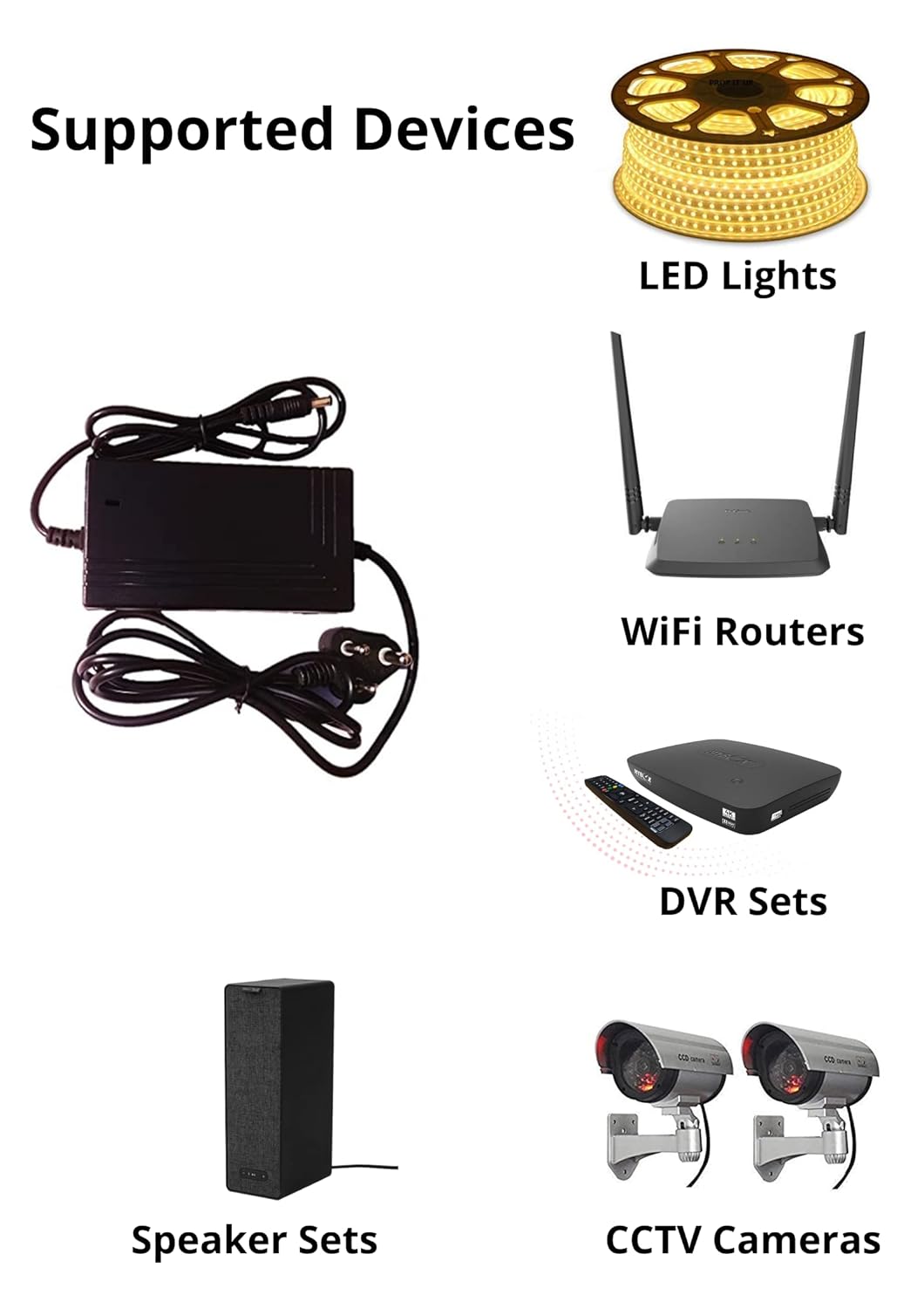 Candid Smps Adapter 9V – 6.6A (60 W) Power Supply (2 Year Warranty) 9V 6.6A Switched-Mode Power Supply (SMPS).