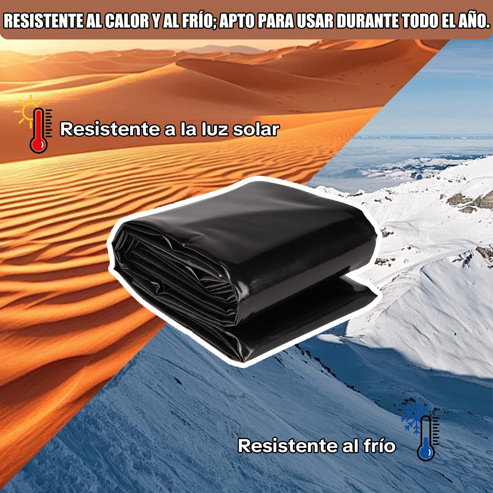 Revestimiento de Caucho Negro para Estanque,Negro-（8×9.5m）