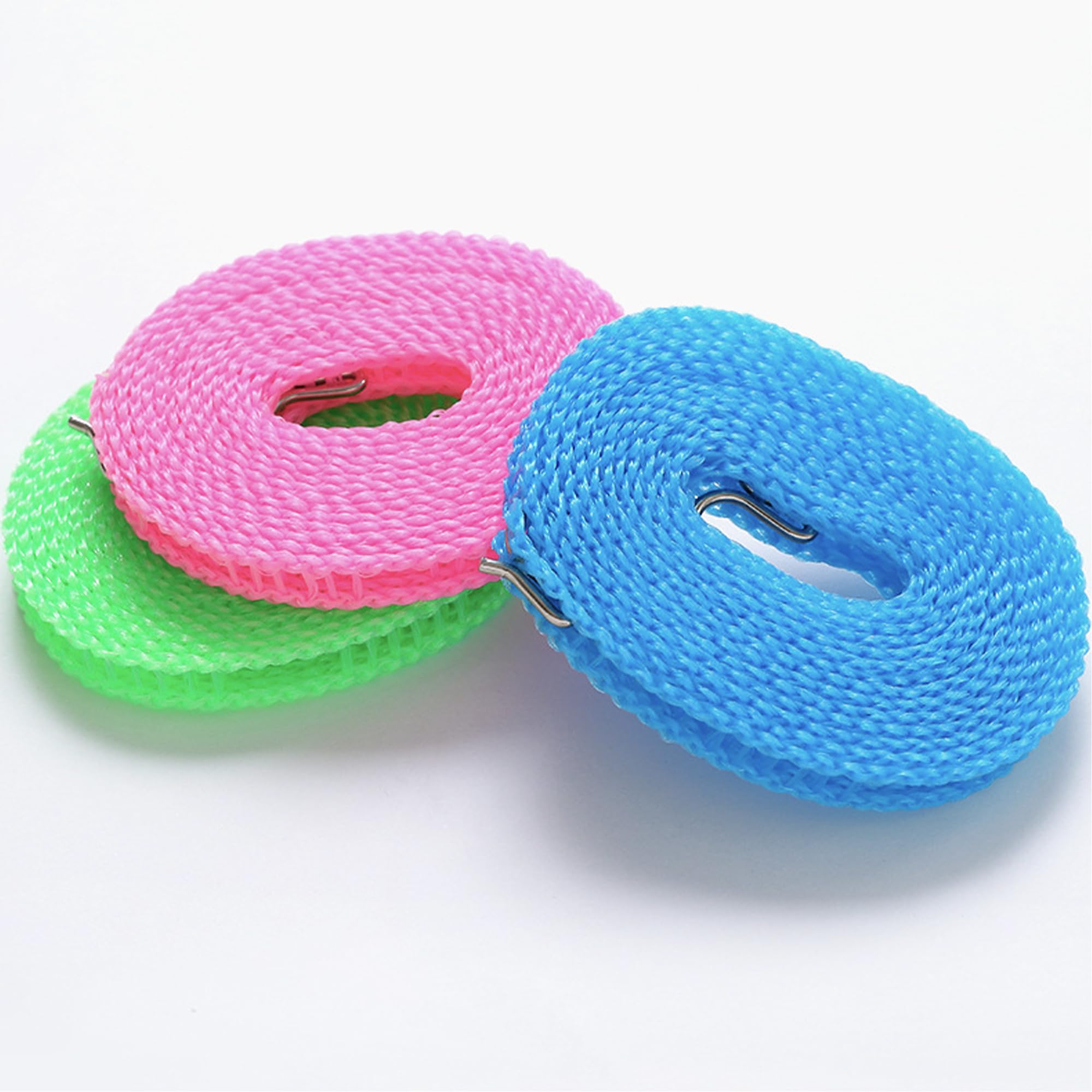 Confezione da 1 stendibiancheria retrattile portatile da viaggio, durevole e antivento, perfetto per campeggio, uso domestico, balcone e patio, corda stendibiancheria da esterno (blu, 8 m)