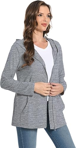 Miniatura 3 de Meuponc Chaqueta de mastectomía Hoddies con bolsillos de drenaje para mujer después de la cirugía, imprescindible para recuperación después de la