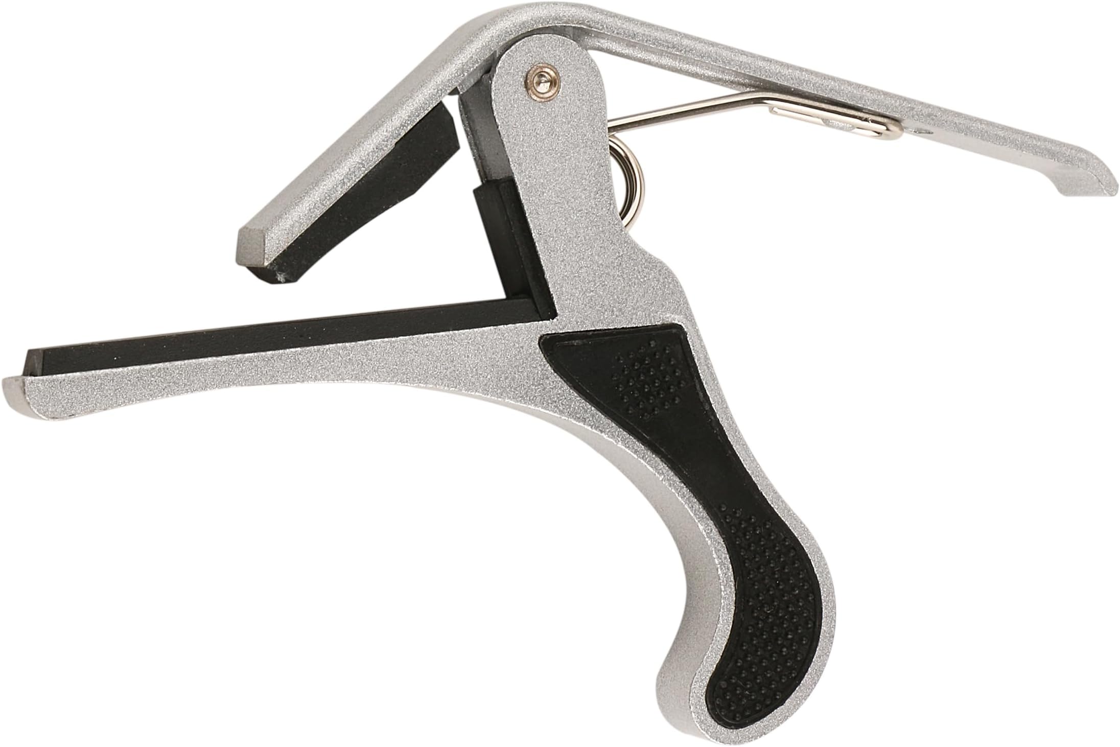 Juรขrez JRZ250 One Handed Trigger Guitar Metal Capo Quick Change for Ukulele, Electric and Acoustic Guitars, Silver