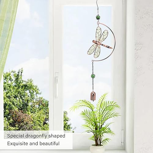 Miniatura 3 de Campanillas de viento de libélula bonita, campanas de viento colgantes, adornos en forma de libélula para interiores y exteriores, para jardín,