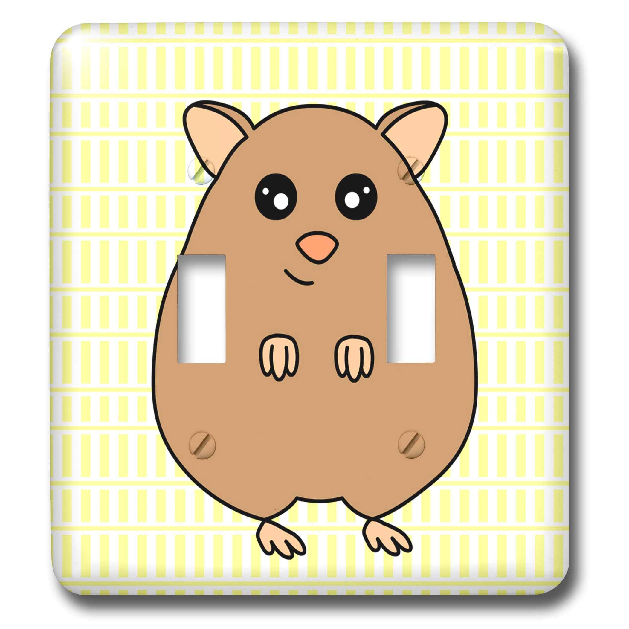 Interrupteur double hamster marron 3dRose Lsp_6172_2 décoratif